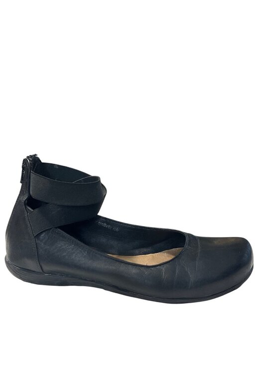 Jafa Leather Ankle Strap Shoes Size 9.5 Black - Picture 1 of 8